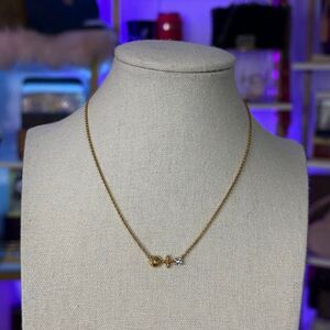 New Unused Louis Vuitton Necklace Collier Petit Gold Plated